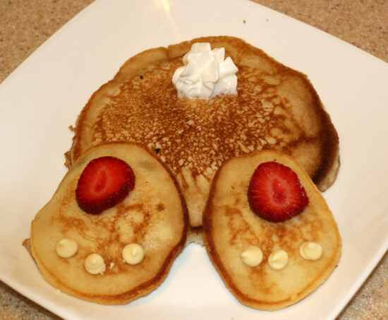 Bunny Bum Pancakes