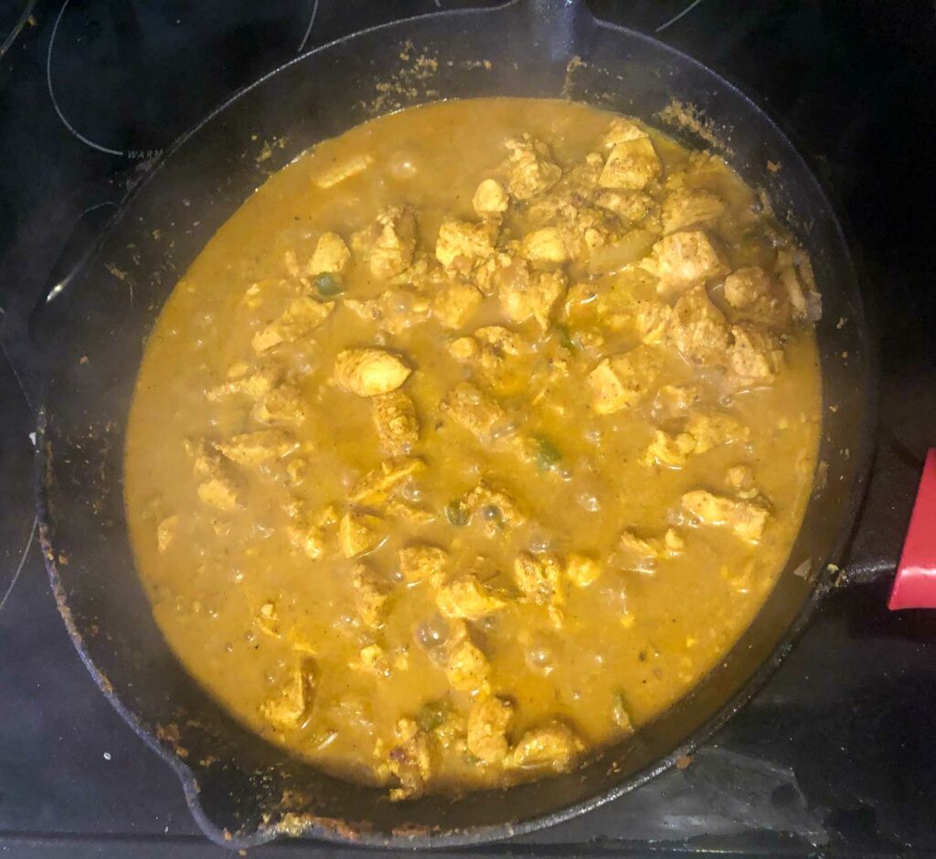 Chicken Korma cooking