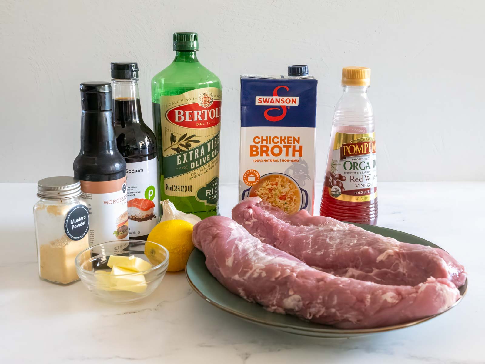 Pork Tenderloin and sauce ingredients