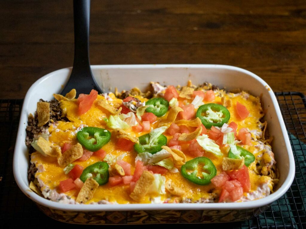 Walking Taco Bake Casserole