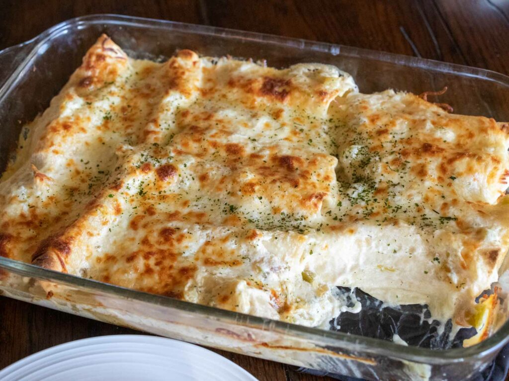 White Chicken Enchiladas Recipe