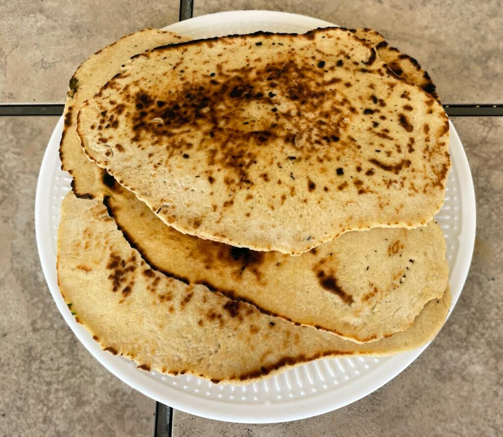 Homemade Naan with Stout Beer