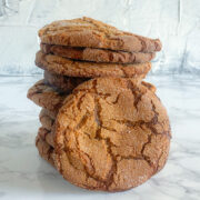 A stack of gingerbread cookies