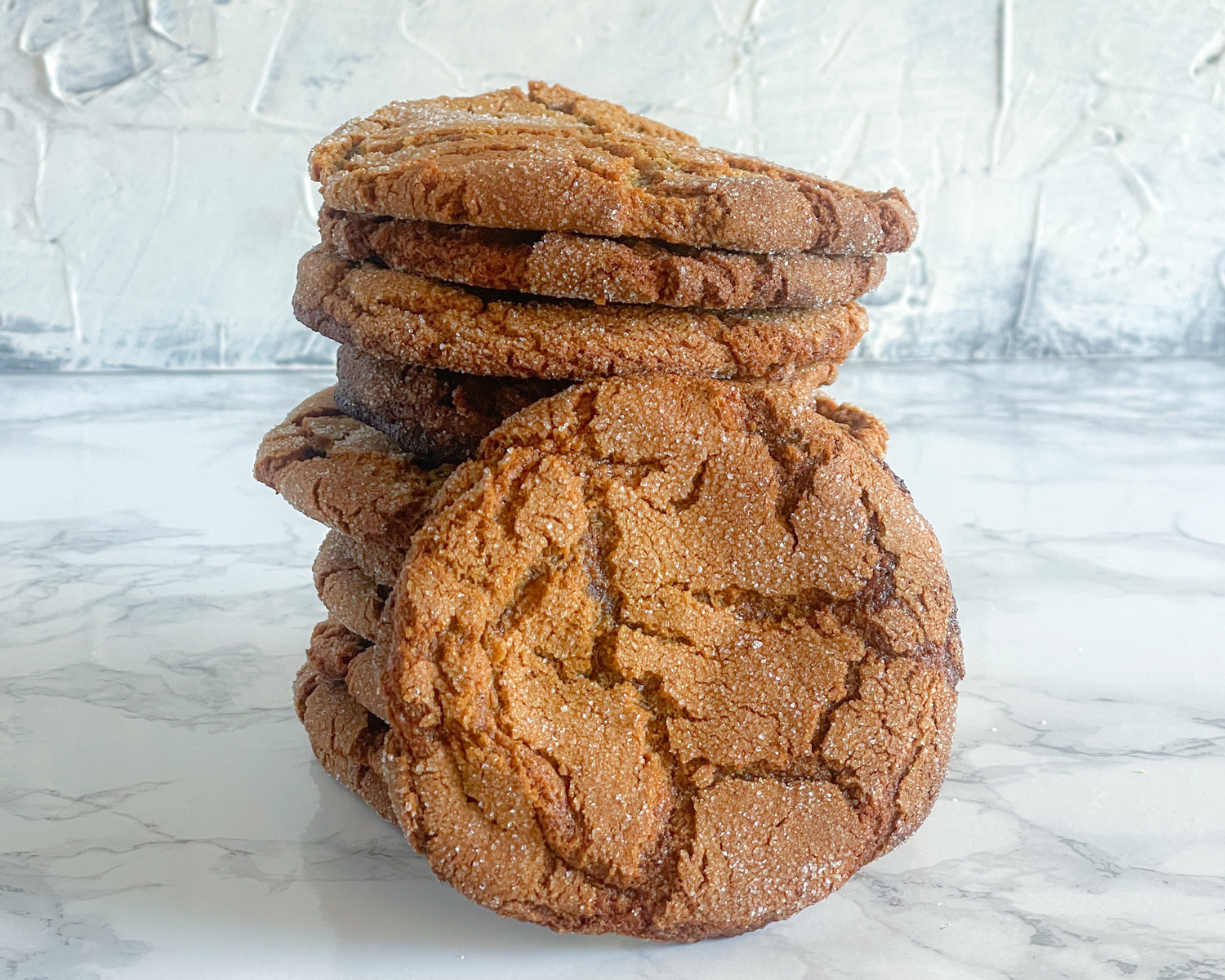 A stack of gingerbread cookies