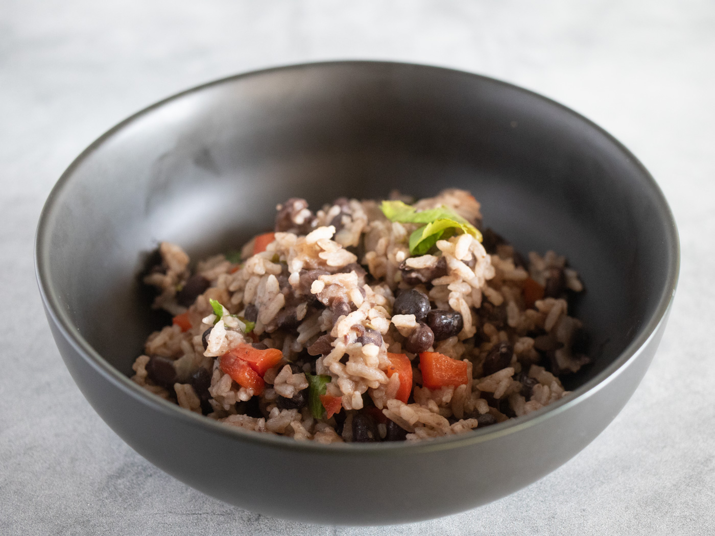 Bowl of Costa Rican Gallo Pinto Breakfast