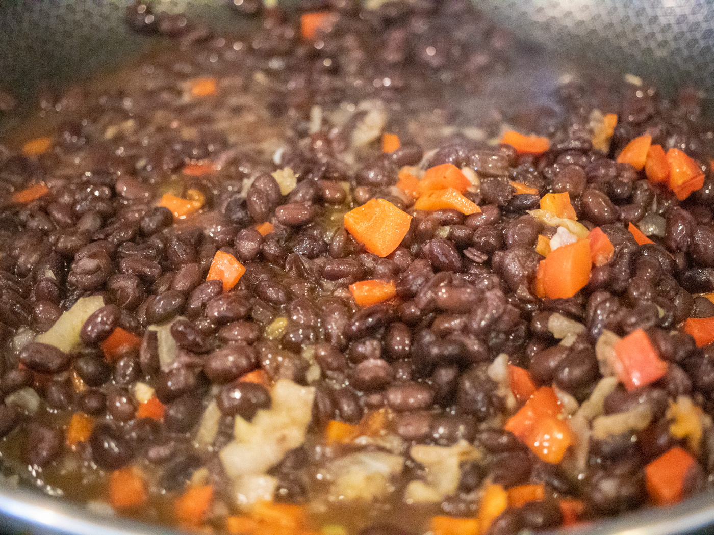 Gallo pinto cooking step 2