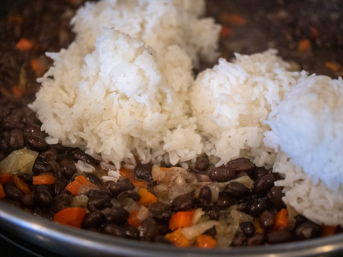 Gallo pinto cooking step 3