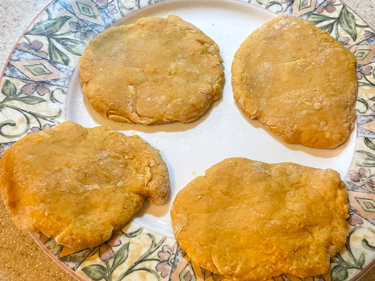 Forming frybread into patties